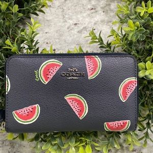 Coach watermelon zip wallet